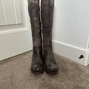 Bed Stu Cambridge Leather Boots in Distressed Brown